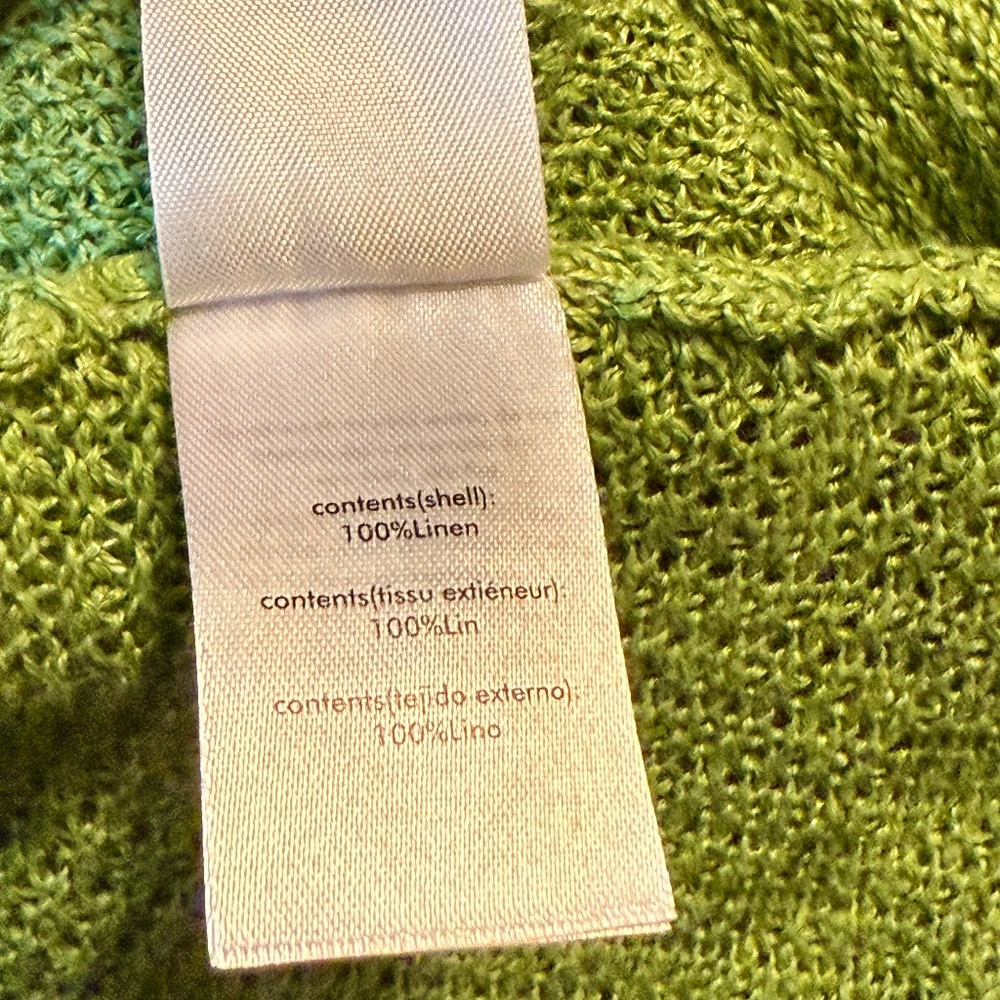 100% Linen NWT XL Onia Open-back Crochet-knit Linen Midi Dress - Picture 3 of 7